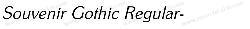 Souvenir Gothic Regular字体转换